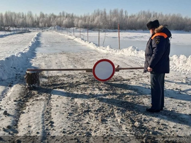 Закрытие ледовых переправ в Алтайском крае